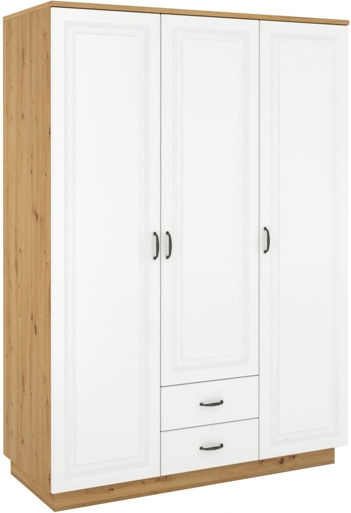 Stilinga trijų durų spinta 3D2S Flawia balta