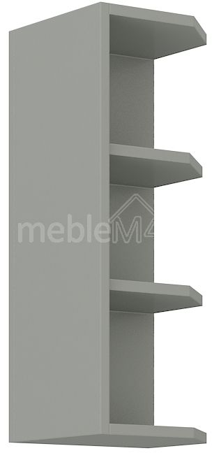 Atvira viršutinė lentyna su galu 30 cm platinos pilka 30 G-72 ZAK