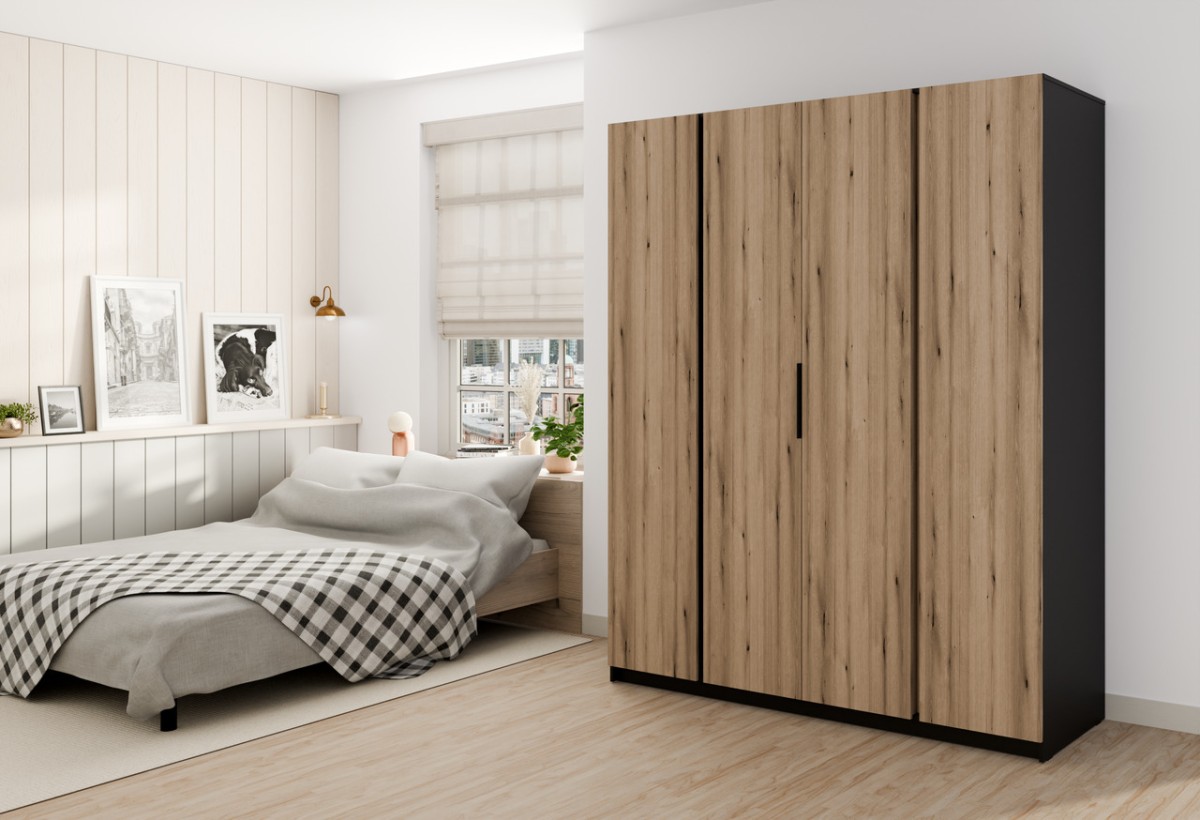 Kaja BL/EV 4F keturių durų spinta