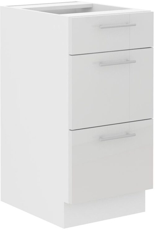 Apatinė spintelė 40 cm su stalčiais Lara White 40 D3S BB Quadro