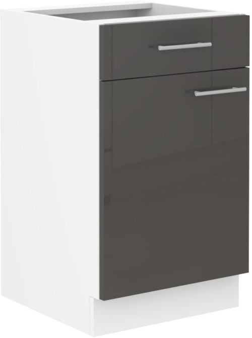 Apatinė spintelė 50 cm su stalčiumi Lara Grey 50 D 1F 1S BB