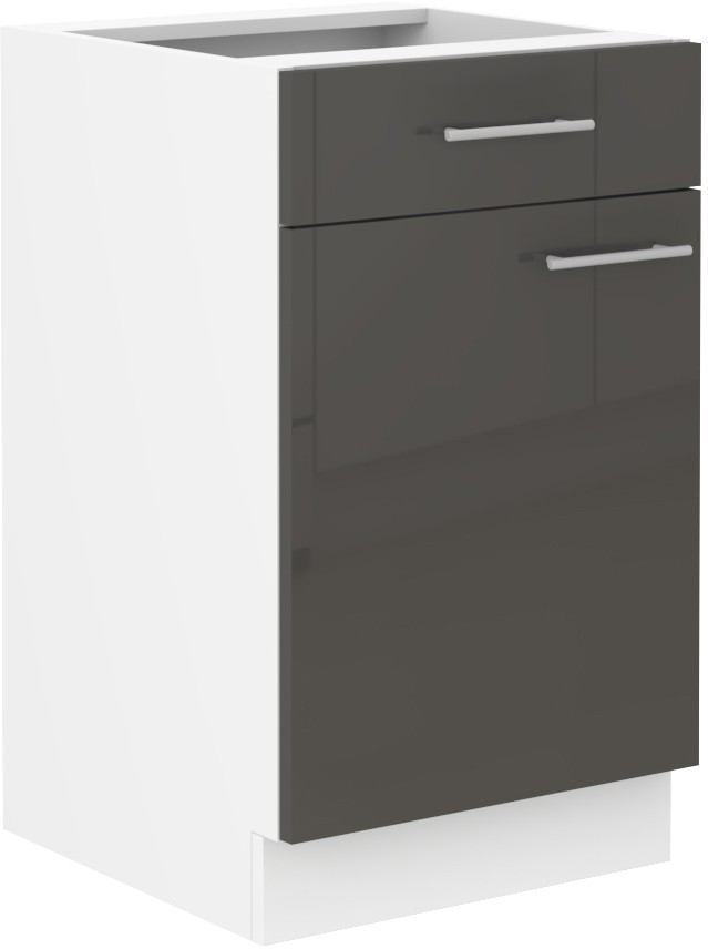 Apatinė spintelė 50 cm su stalčiumi Lara Grey 50 D 1F 1S BB