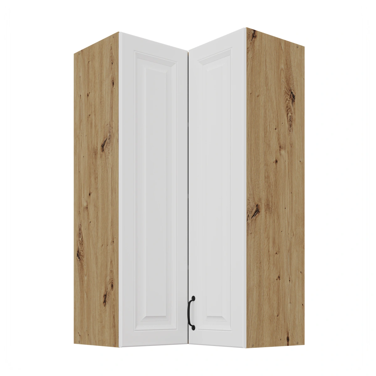 Viršutinė kampinė spintelė 60 cm Stillo artisan/balta 60x60 GN-108 2F 90 laipsnių