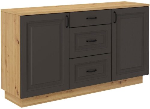 Stilinga komoda su stalčiais 2D3S Flawia pilka