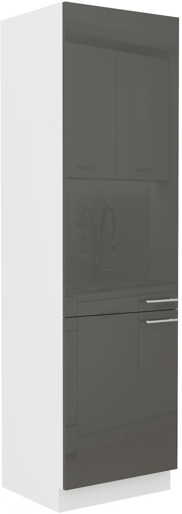 Lara Grey 60 DK-210 2F 60 cm koloninė spintelė su sandėliuku