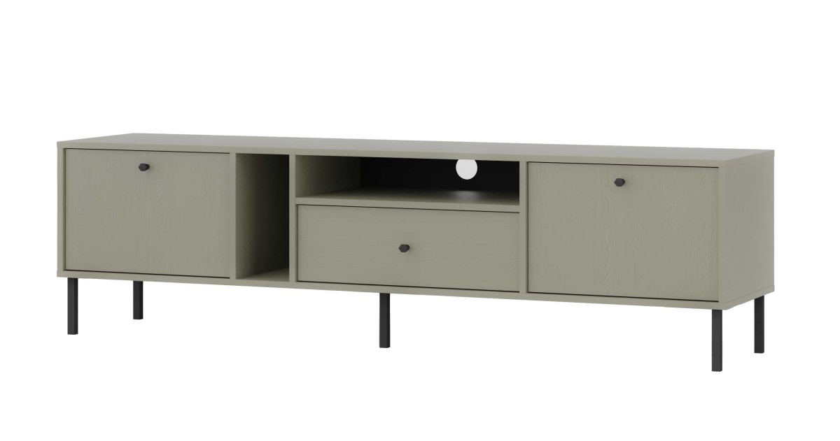 TV staliukas su spintelėmis ir stalčiumi, „Tokyo 2K1S“, eukalipto spalvos