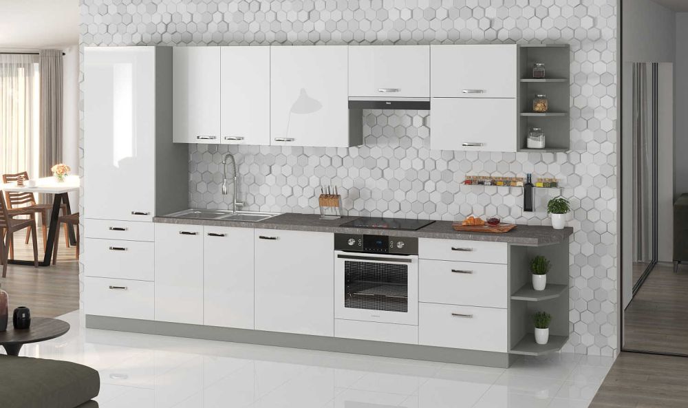 Virtuvės baldai virtuvėje 350 cm Bianka