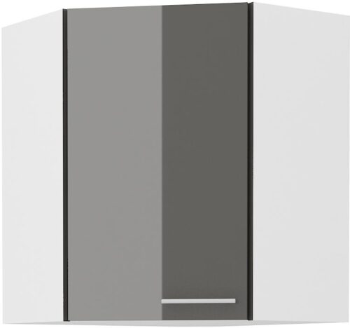 Viršutinė kampinė spintelė 60/60 cm Lara Grey 60×60 GN-72 45 laipsnių 1F