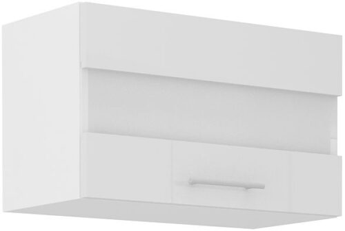 Viršutinė spintelė 60 cm žema vitrina Lara White 60 GUS-36 1F