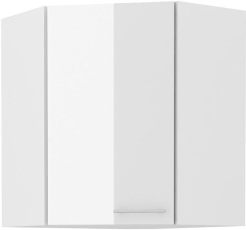 Viršutinė kampinė spintelė 60/60 cm Lara White 60×60 GN-72 45 laipsnių 1F