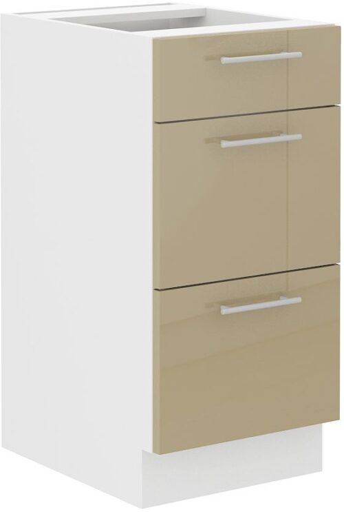 Apatinė spintelė 40 cm stalčiai Lara Cappucino 40 D3S BB Quadro