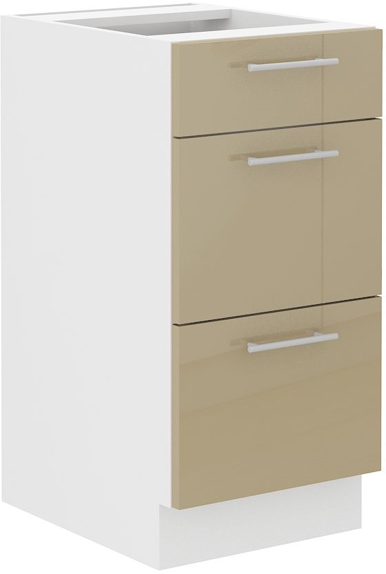 Apatinė spintelė 40 cm stalčiai Lara Cappucino 40 D3S BB Quadro