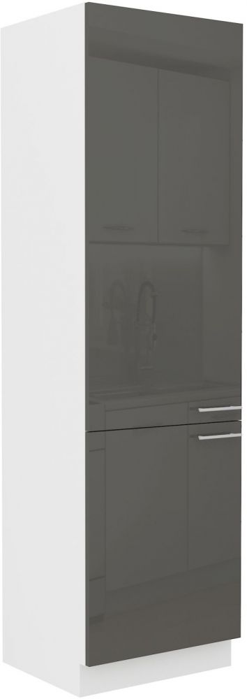 60 cm koloninė spintelė Lara Grey 60 LO-210 2F šaldytuvui