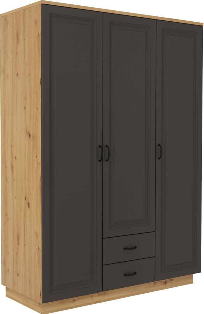 Stilinga trijų durų spinta 3D2S Flawia pilka