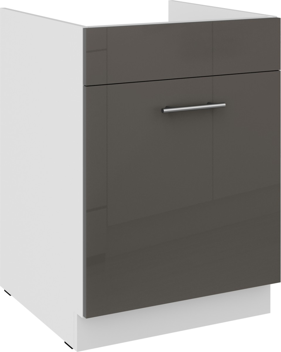 Apatinė spintelė 60 cm, kriauklė, stalčius, Lara Grey 60 ZL 1S BB PREMIUM BOX