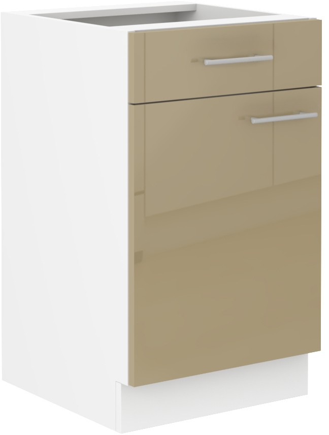 Apatinė spintelė 50 cm su stalčiumi Lara Cappucino 50 D 1F 1S BB