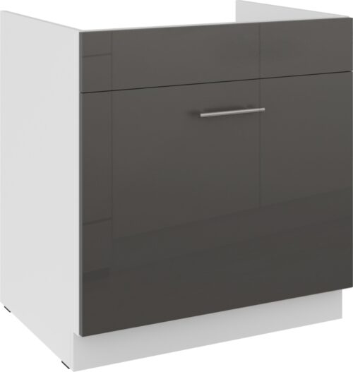 Apatinė spintelė 80 cm, kriauklė, stalčius, Lara Grey 80 ZL 1S BB PREMIUM BOX