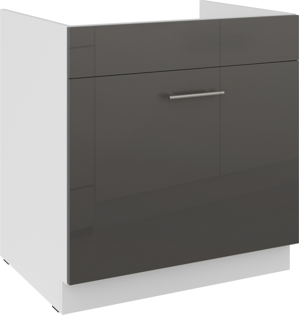 Apatinė spintelė 80 cm, kriauklė, stalčius, Lara Grey 80 ZL 1S BB PREMIUM BOX