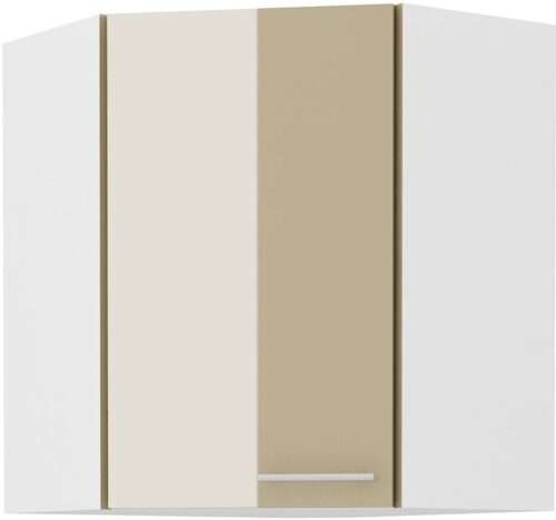 Viršutinė kampinė spintelė 60/60 cm Lara Cappucino 60×60 GN-72 45 laipsnių 1F