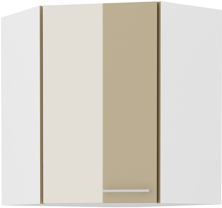 Viršutinė kampinė spintelė 60/60 cm Lara Cappucino 60x60 GN-72 45 laipsnių 1F