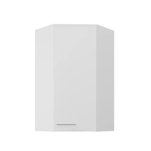 Viršutinė kampinė spintelė 60/60 cm Lara White 60×60 GN-108 45 laipsnių 1F