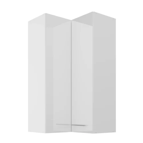 Viršutinė kampinė spintelė 60/60 cm Lara White GN-108 2F 90 laipsnių