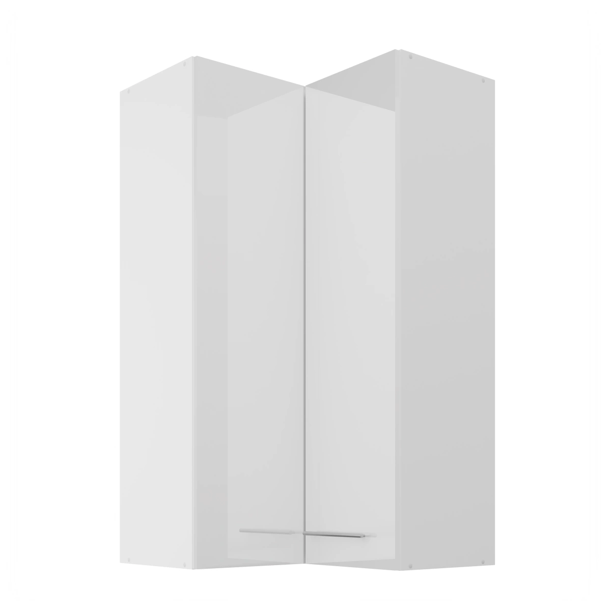 Viršutinė kampinė spintelė 60/60 cm Lara White GN-108 2F 90 laipsnių