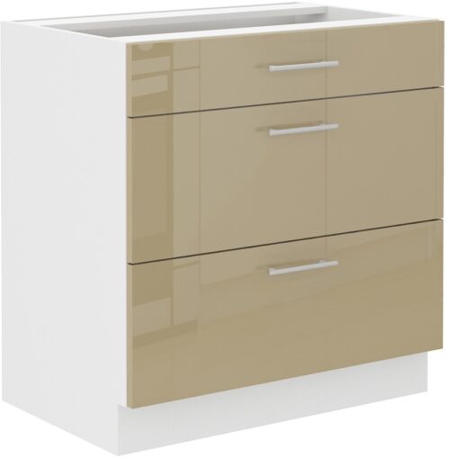 Apatinė spintelė 80 cm stalčiai Lara Cappucino 80 D 3S BB PREM BOX