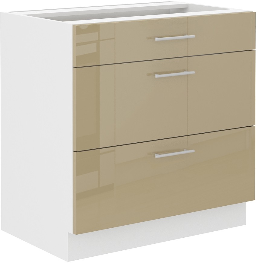 Apatinė spintelė 80 cm stalčiai Lara Cappucino 80 D 3S BB PREM BOX