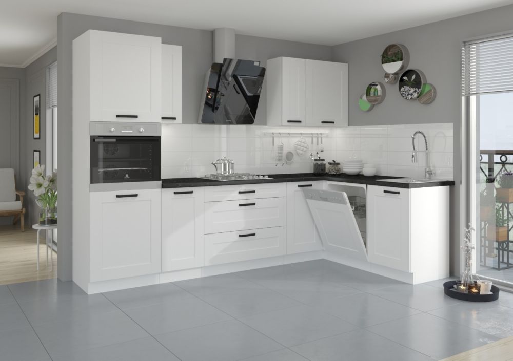 Luna kampinis virtuvės komplektas, kampinė virtuvė 285/170 cm