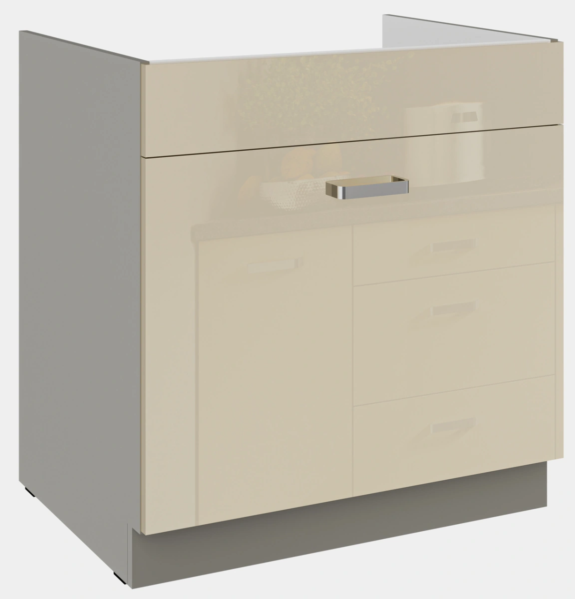 Apatinė spintelė 80 cm, kriauklė, stalčius Karmen 80 ZL 1S BB PREMIUM BOX