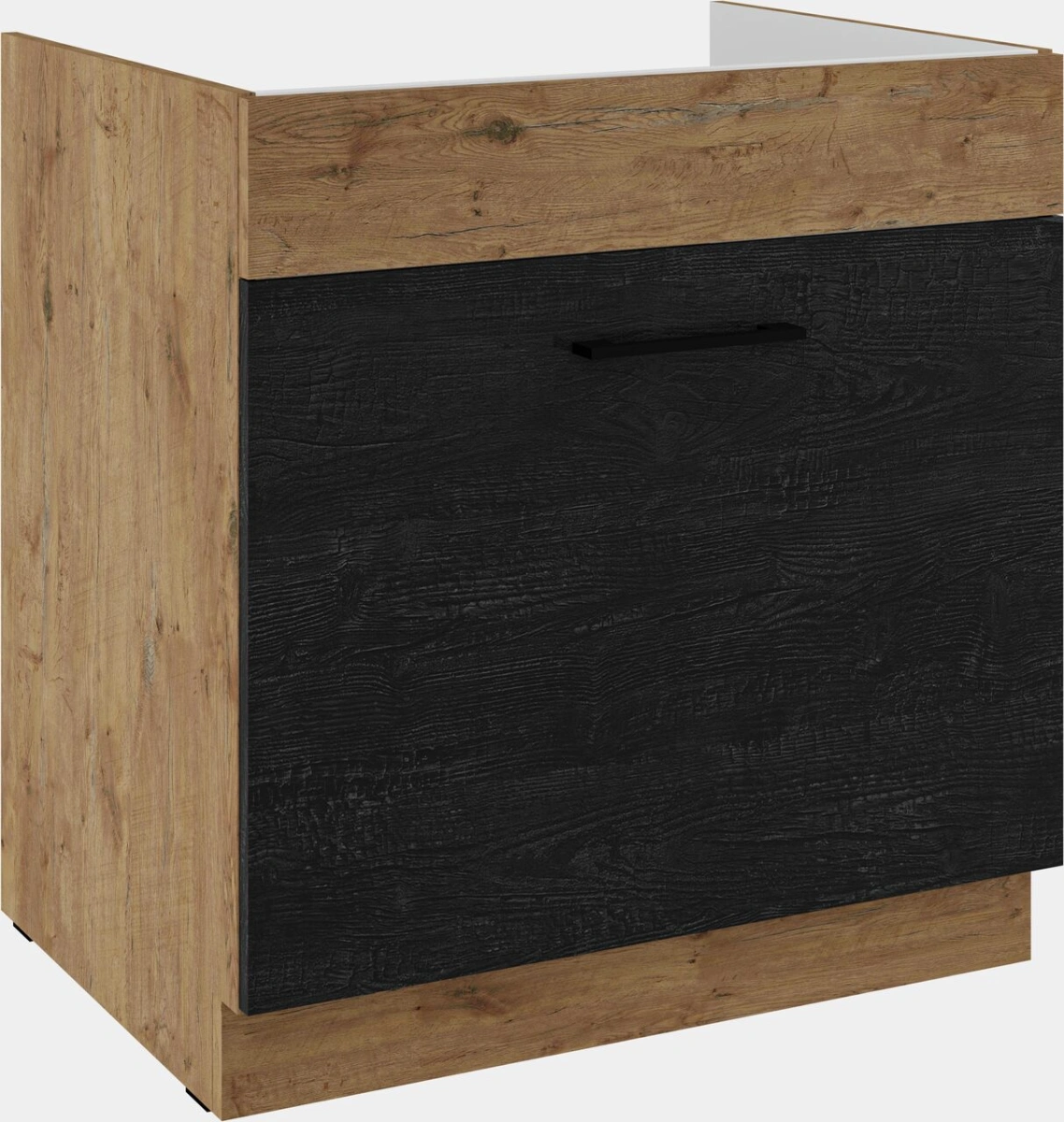 Apatinė spintelė 80 cm kriauklės stalčiui Vigo Dark 80 ZL 1S BB PREMIUM BOX