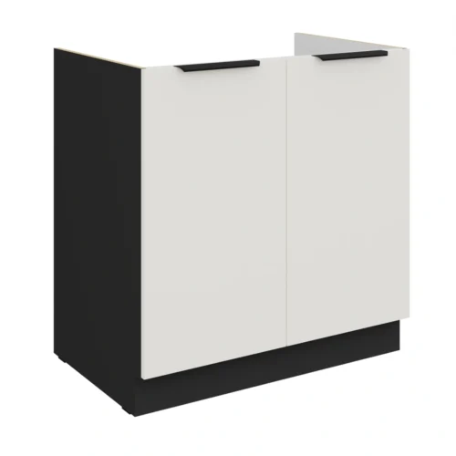 Apatinė spintelė 80 cm, Aria 80ZL 2F BB kriauklė, cokolis