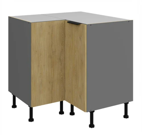 Apatinė kampinė spintelė 90/90 cm Cremona antracito spalvos 90×90 ND 2F BB