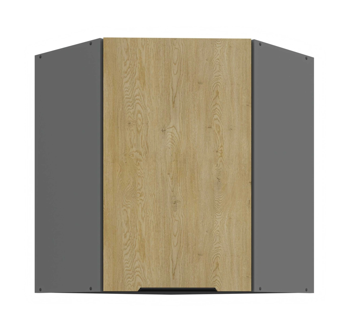 Viršutinė kampinė spintelė 60/60 cm Cremona antracito spalvos 60x60 GN-72 45 laipsnių 1F