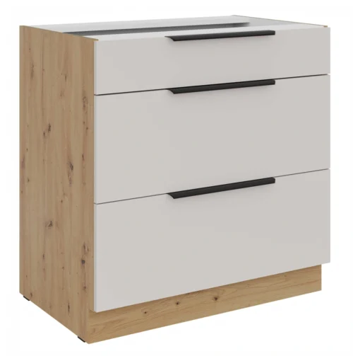 Apatinė spintelė 80 cm su stalčiais Solea 80 D 3S BB