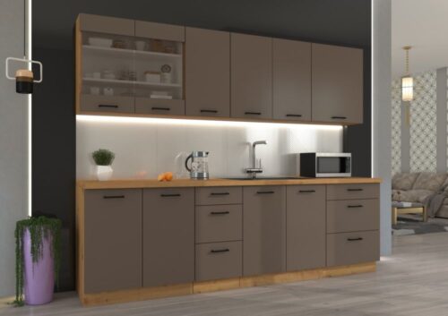 Bolonijos virtuvės komplektas, virtuvė 260 cm