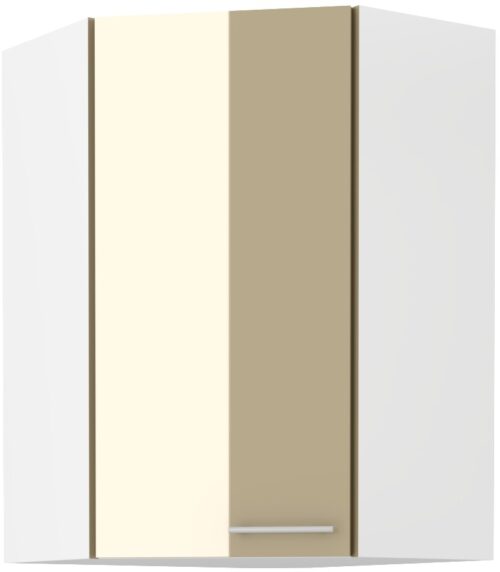 Viršutinė kampinė spintelė 60/60 cm Lara Cappuccino 60×60 GN-90 45 laipsnių 1F