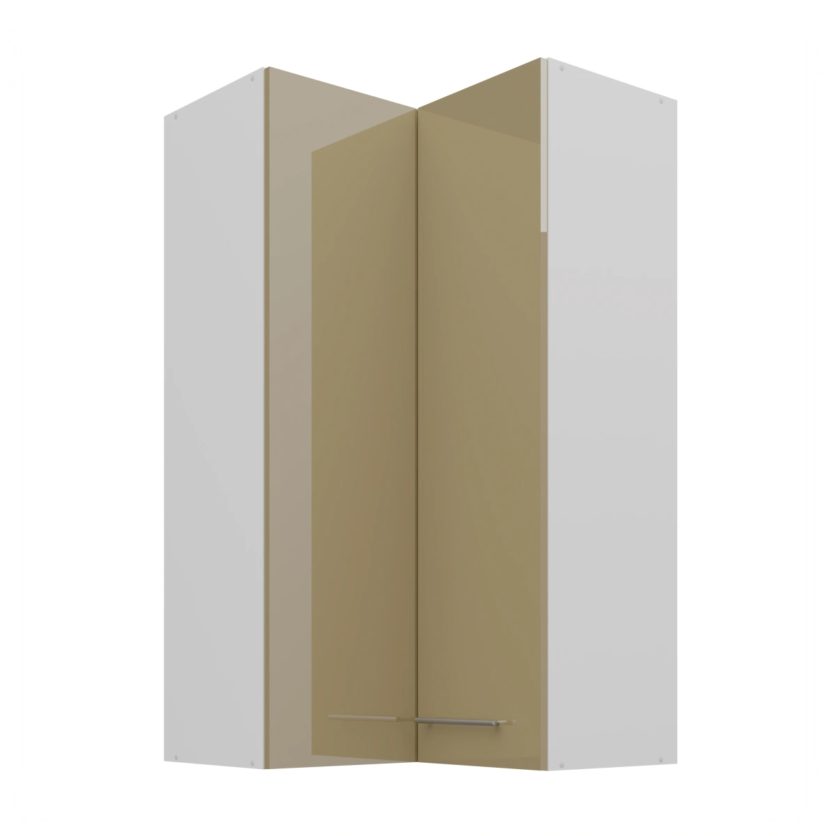 Viršutinė kampinė spintelė 60/60 cm Lara Cappucino GN-108 2F 90 laipsnių