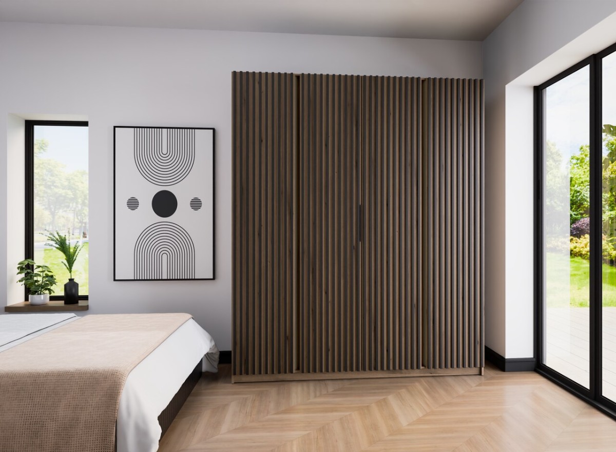 Kaja EV/EV-BL keturių durų spinta, 4 skersiniai