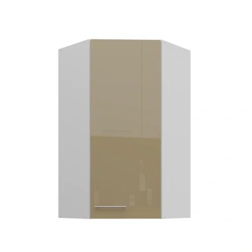 Viršutinė kampinė spintelė 60/60 cm Lara Cappucino 60×60 GN-108 45 laipsnių 1F
