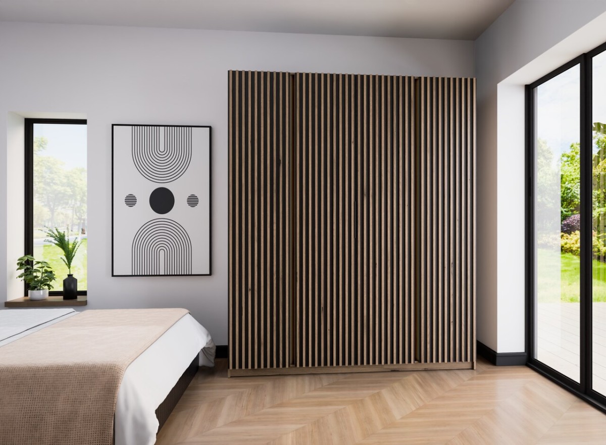 Kaja EV/BL-EV keturių durų spinta, 4 skersiniai