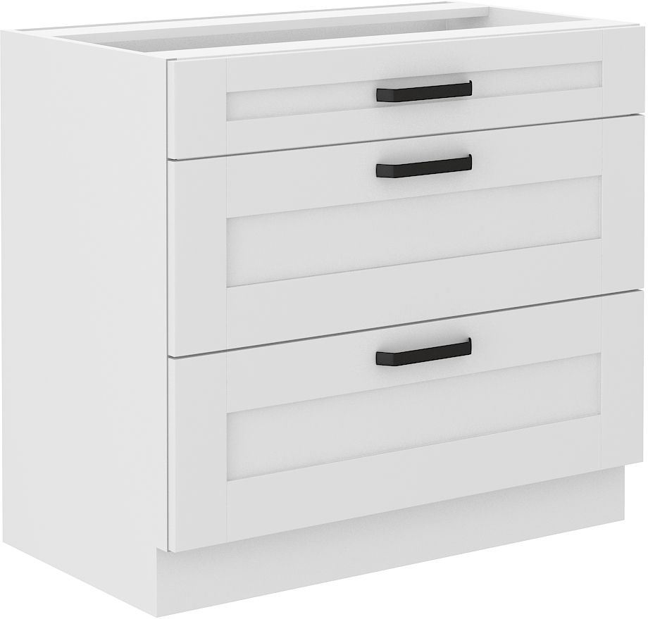 Apatinė spintelė 80 cm su stalčiais Luna balta 80 D 3S BB