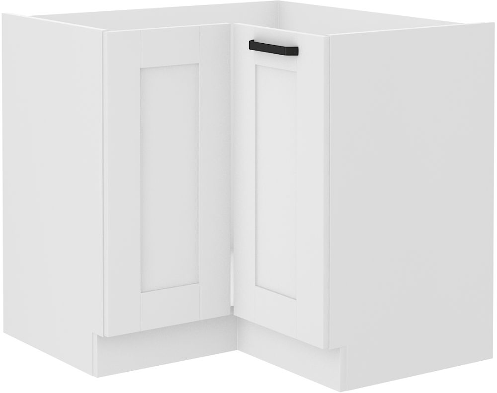 Apatinė kampinė spintelė 90/90 cm Luna balta 90x90 ND 2F BB