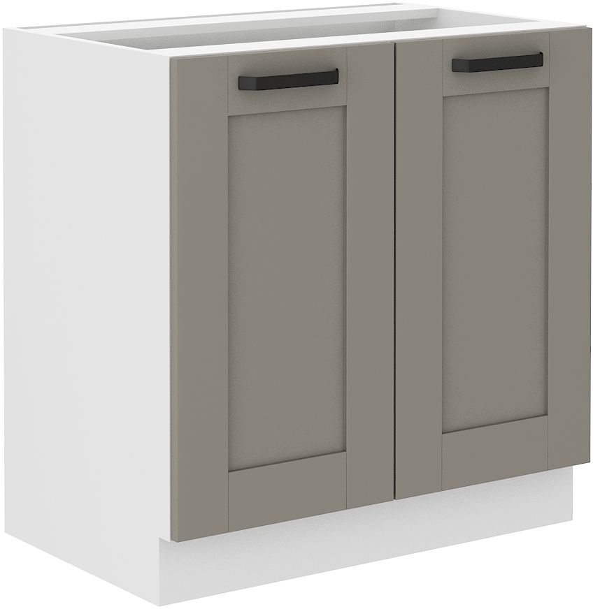 Apatinė spintelė 80 cm Luna balta/molio pilka 80 D 2F BB