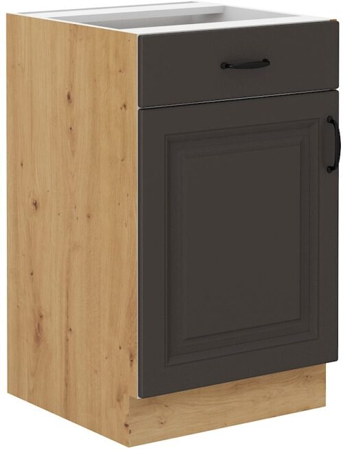 Apatinė spintelė 50 cm su stalčiumi Stillo artisan/grafito spalvos 50 D 1F 1S