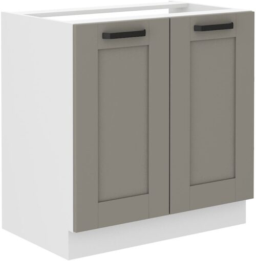 Apatinė spintelė 80 cm Luna kriauklė balta/molio pilka 80 ZL 2F BB