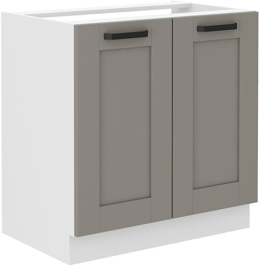 Apatinė spintelė 80 cm Luna kriauklė balta/molio pilka 80 ZL 2F BB