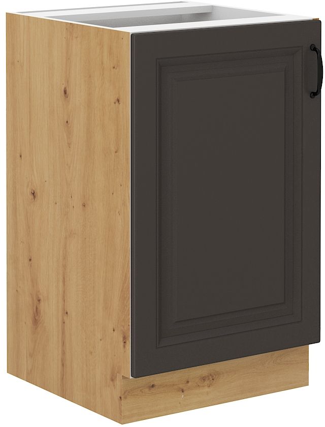 Apatinė spintelė 50 cm, Stillo artisan/grafito plautuvė 50 ZL 1F BB