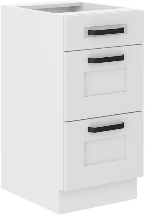 40 cm apatinė spintelė su stalčiais Luna white 40 D 3S BB